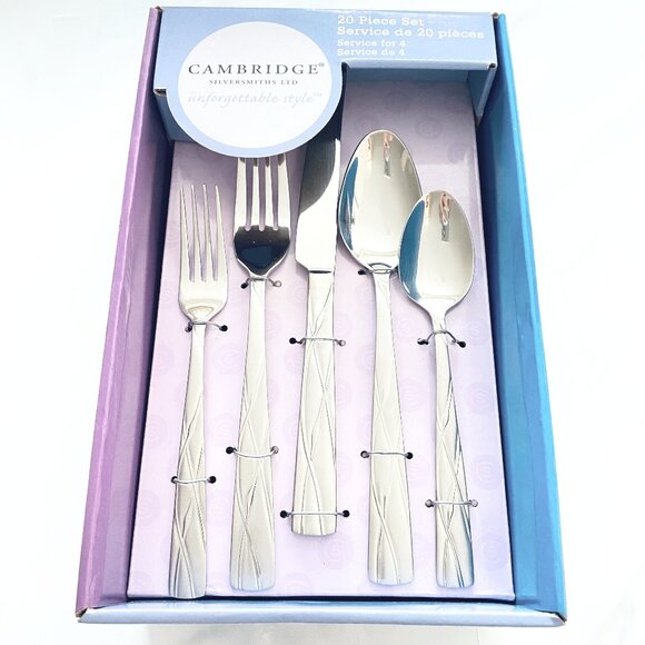Cambridge Silversmiths 20 Pieces Flatware Set - Picture 1 of 2
